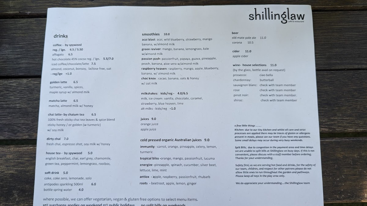 Menu Shillinglaw Cafe-2